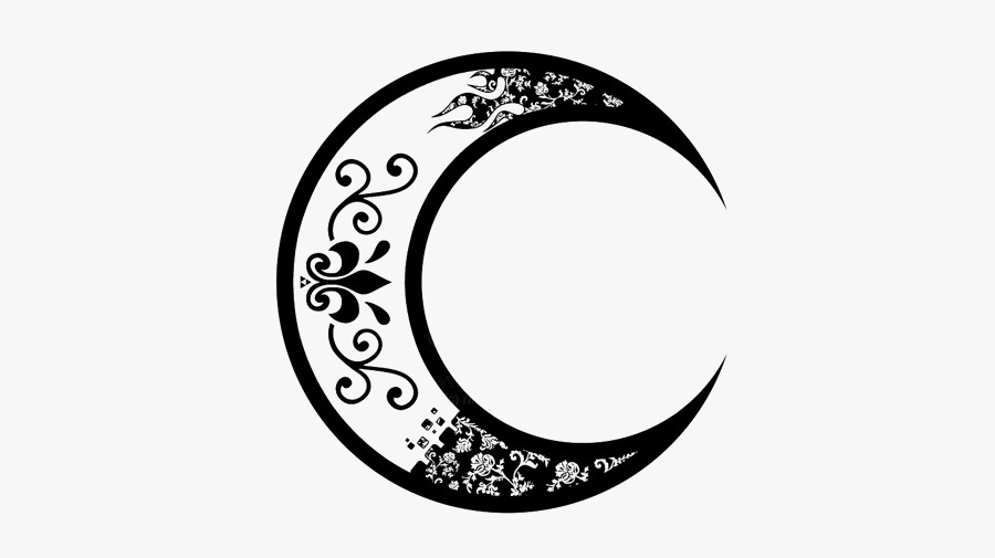 Half Moon Png Image - Drawing Of A Crescent Moon, Transparent Clipart