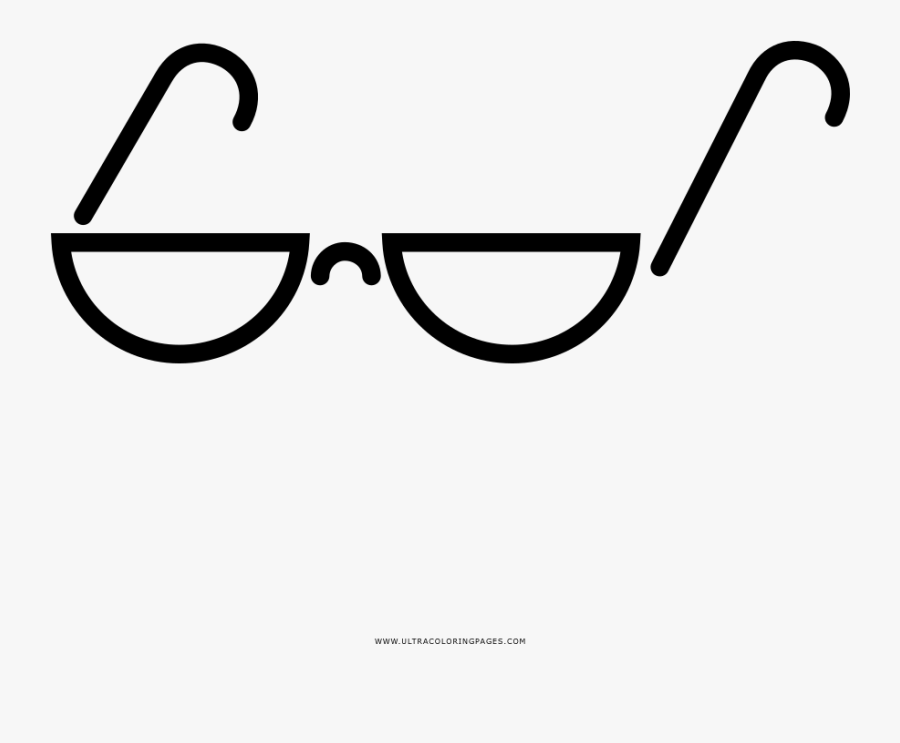 Half-moon Spectacles Coloring Page, Transparent Clipart