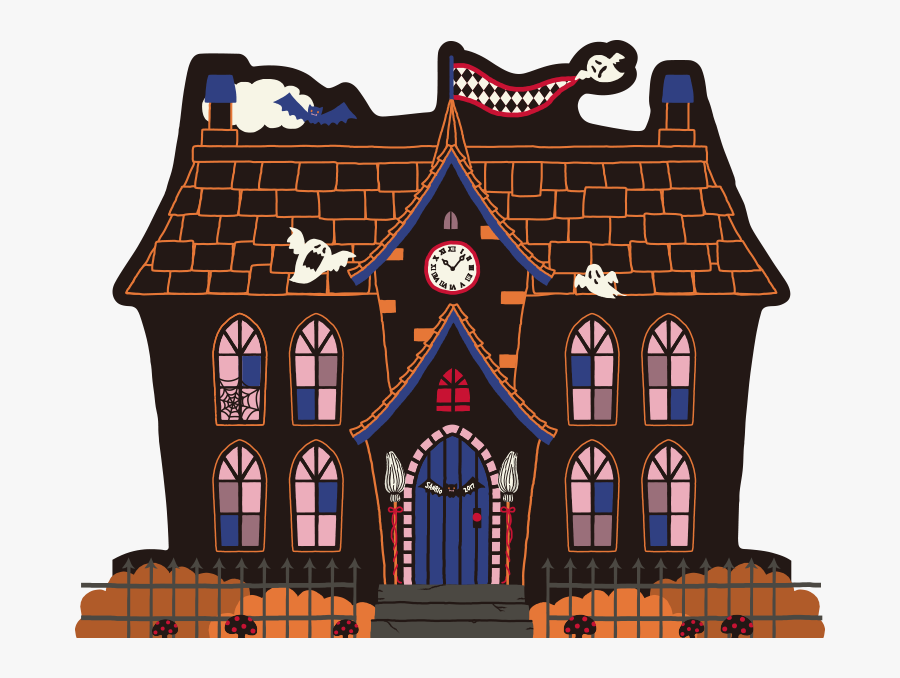 #cute #colorful #ghost #ghosts #pumpkin #bat #house - Illustration, Transparent Clipart