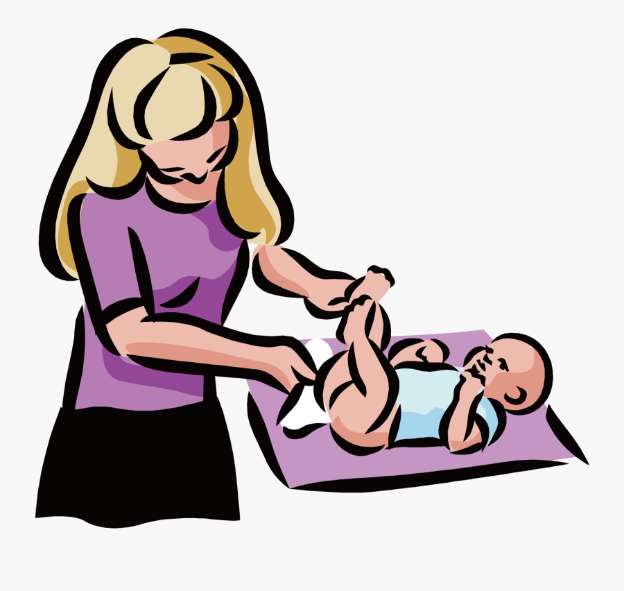 Diaper Infant Child Changing - Diaper Change Clip Art, Transparent Clipart