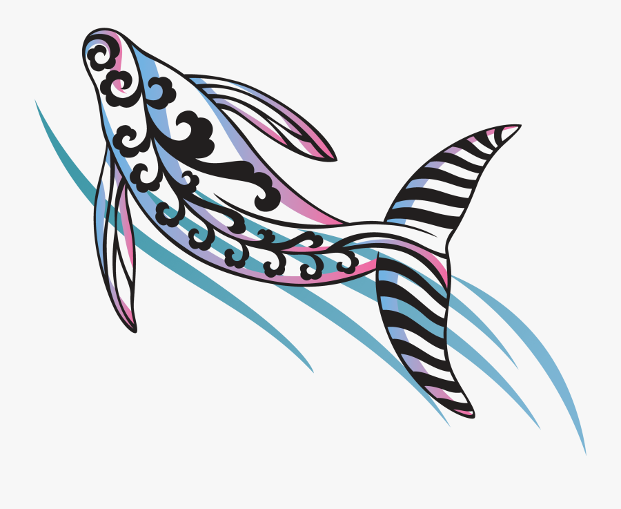 By Yenty Jap Fake Tattoo, Dancing Whale - Dancing Whale, Transparent Clipart
