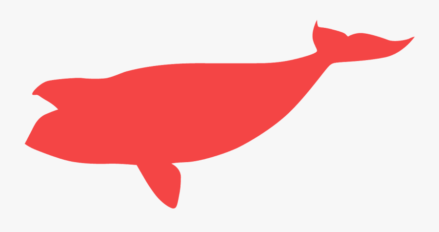 Pink Whale Silhouette, Transparent Clipart