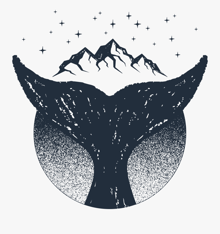 #freetoedit #ftestickers #whaletail #mountains #nature - Pointillism Art Black And White, Transparent Clipart