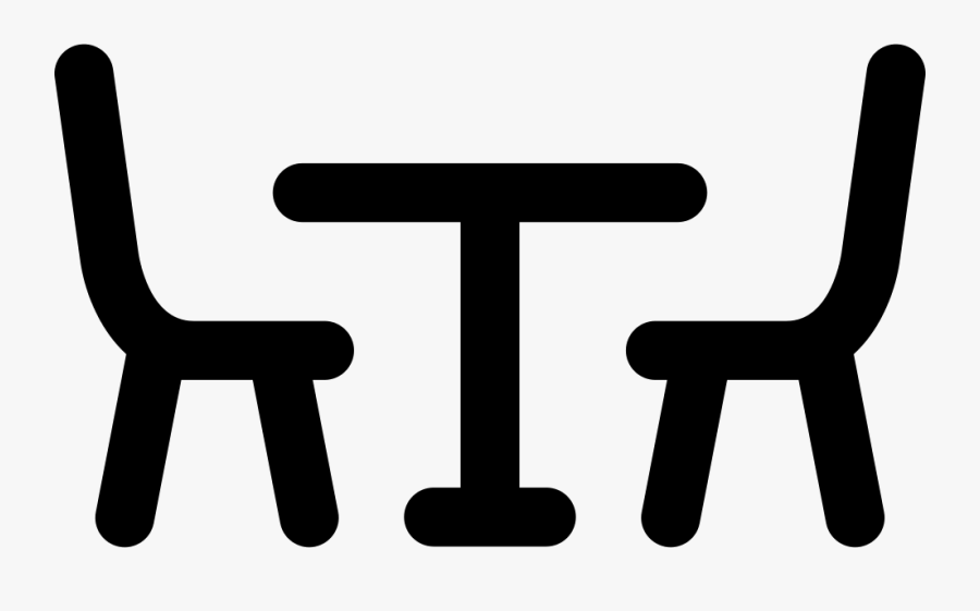 Dining With Chairs Svg Png Icon Free - Table And Chairs Silhouette, Transparent Clipart