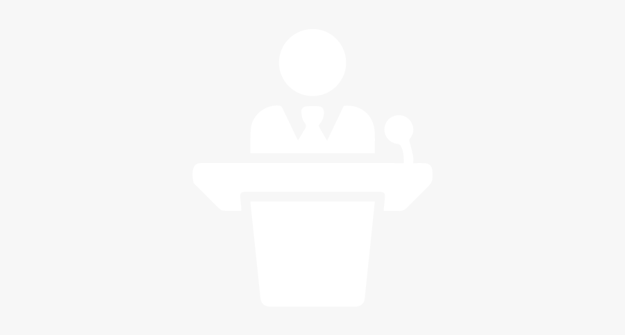 Mobility Lab - Public Speaking Icon White, Transparent Clipart