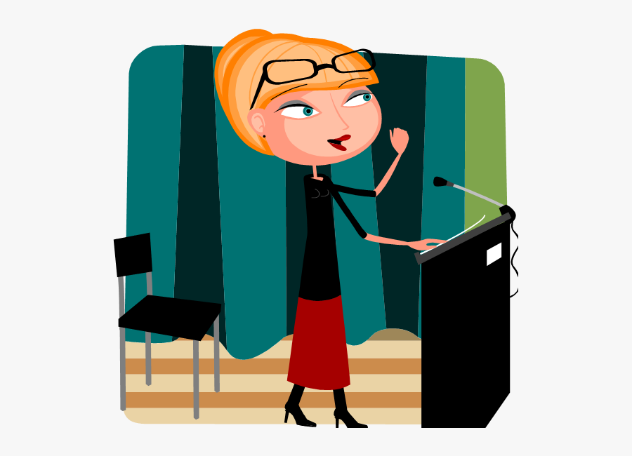 Put On Your Public Speaking Hat - Someone Making A Speech, Transparent Clipart