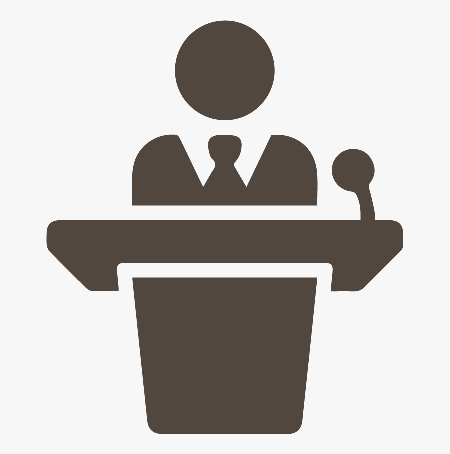 Speakers Transparent Person - Person On A Podium, Transparent Clipart