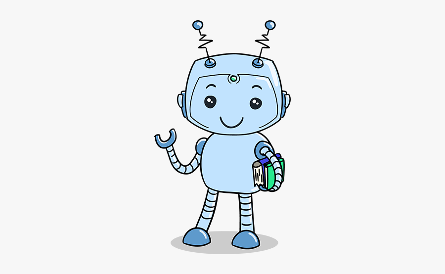 Blinkie With Books - Cartoon, Transparent Clipart