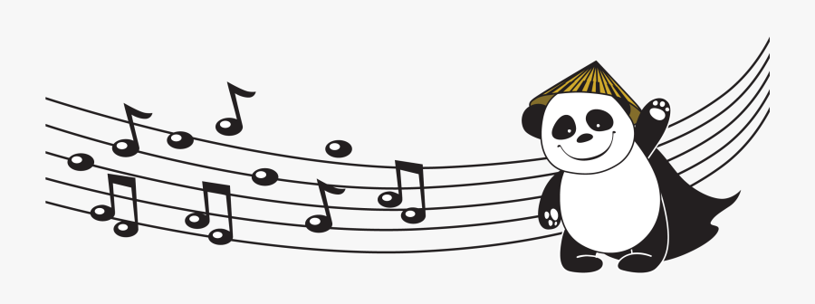 Piano Hero Panda, Transparent Clipart