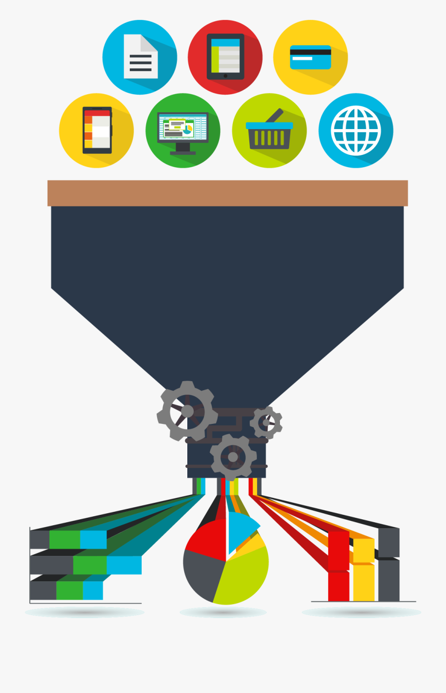 Big Data Omni Channel, Transparent Clipart