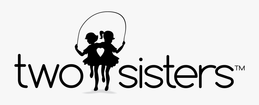 Two Sister Silhouette, Transparent Clipart