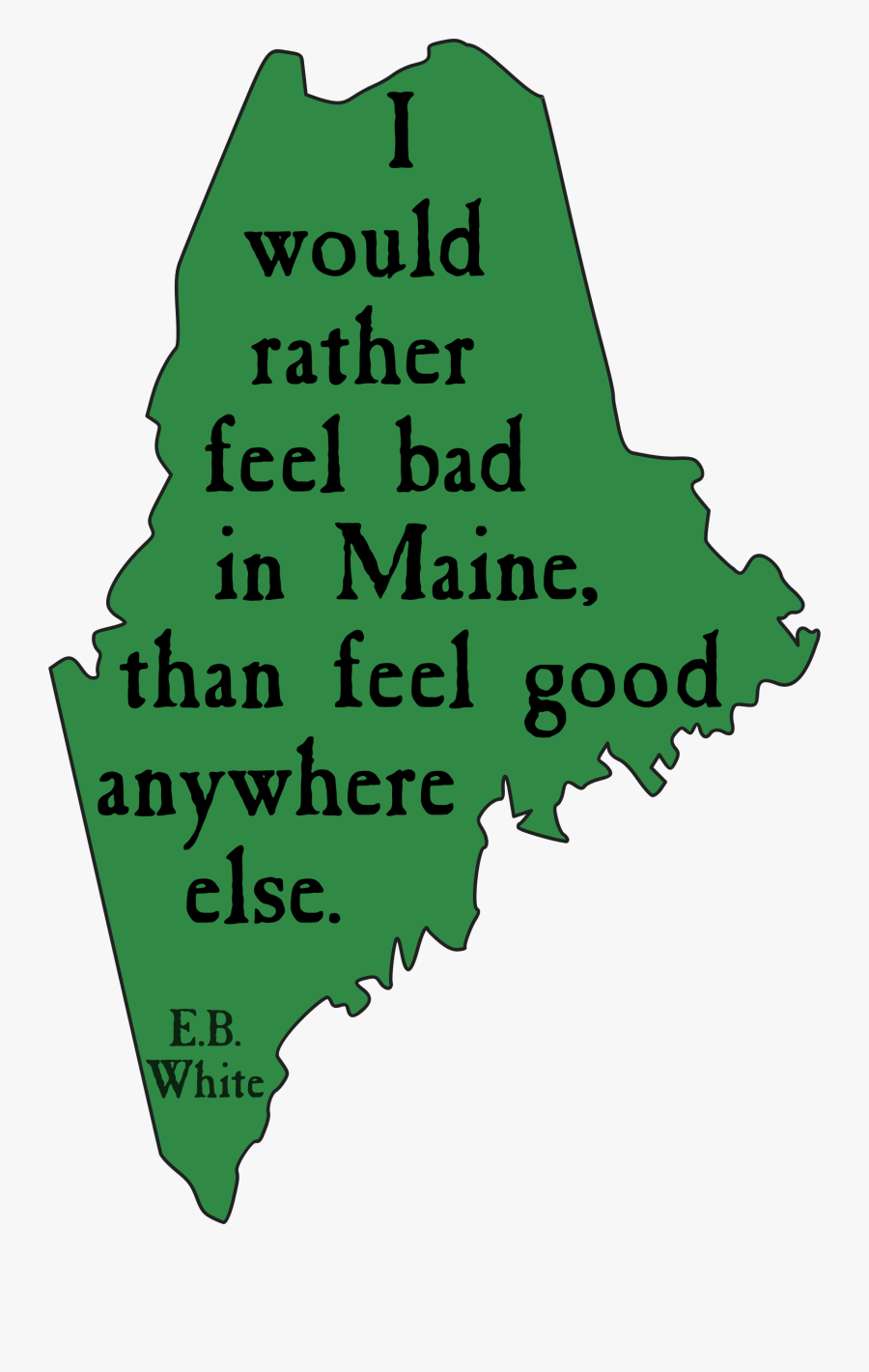 Maine Outline Png - Illustration, Transparent Clipart