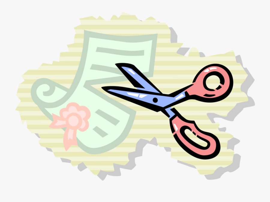 Vector Illustration Of Scissors Hand-operated Shearing - Illustration, Transparent Clipart