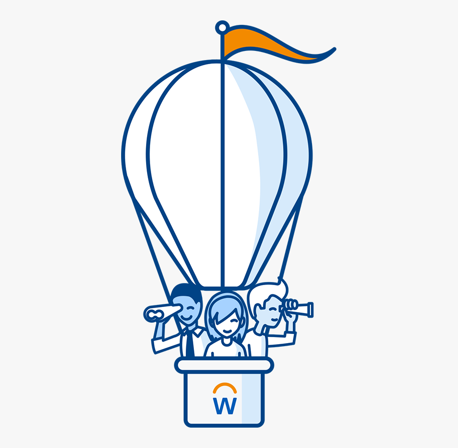 Hot Air Balloon Cartoon - Workday Elevate London 2019, Transparent Clipart
