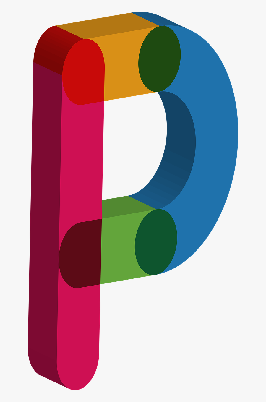 Letter English Alphabet Art - P Alphabet3d, Transparent Clipart