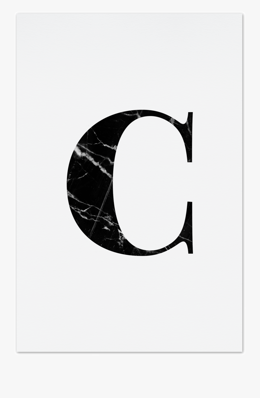 Marble Letters Art Card - Circle, Transparent Clipart