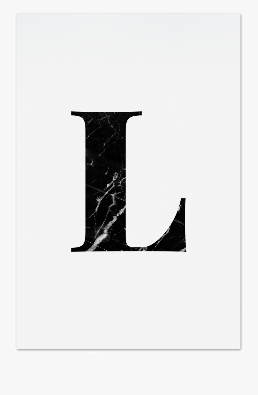 Marble Letters Art Card - Crescent, Transparent Clipart