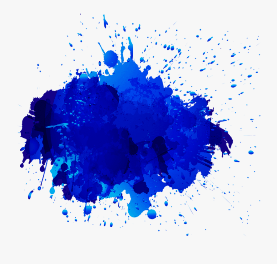 Free Png Download Blue Oil Paint Stain Transparent - Paint Blue Splash Png, Transparent Clipart