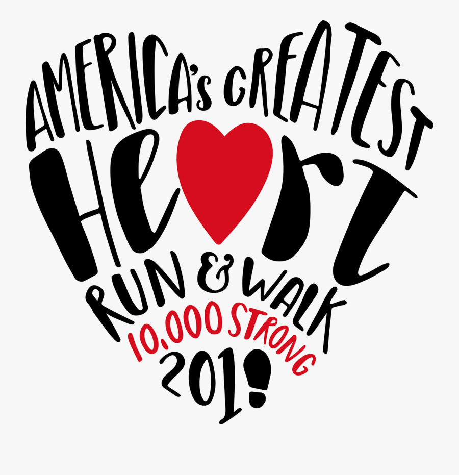 Relay For Life - Heart Run And Walk Logo 2018, Transparent Clipart