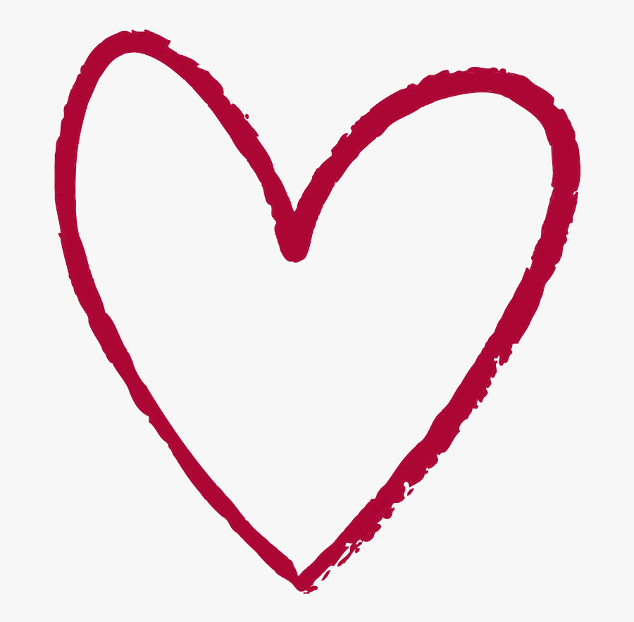 Caring First Heart - Hand Drawn Heart Outline Png, Transparent Clipart