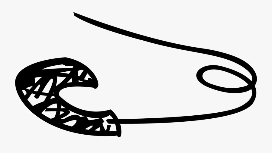 Vector Illustration Of Safety Pin Device Fastens Objects, Transparent Clipart