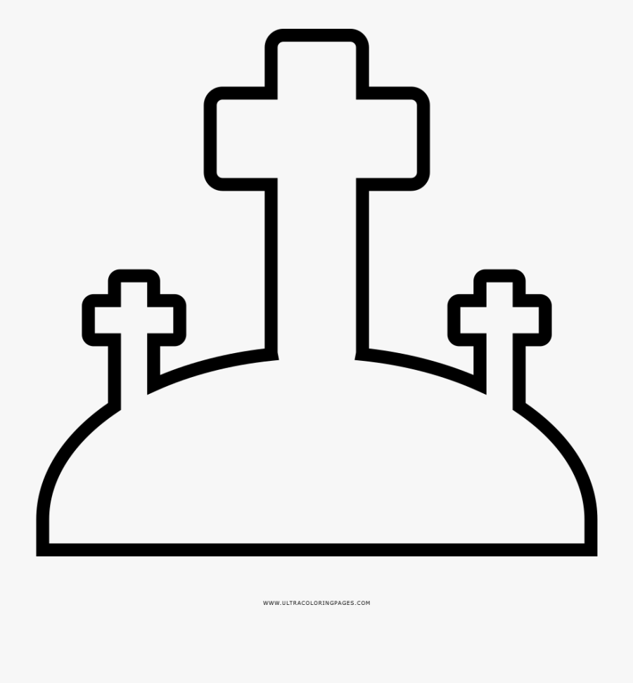 Cemetery Coloring Page - Dibujos De Sementerios Para Colorear, Transparent Clipart