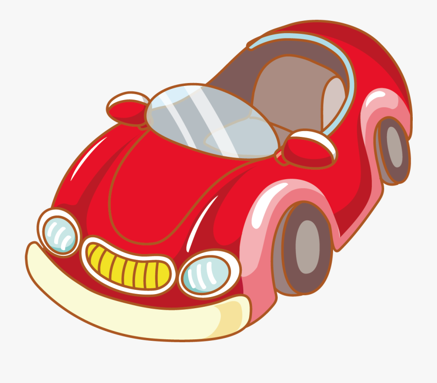 Red Sports Car Vector Material Clipart , Png Download - Mobil Png Kartun, Transparent Clipart