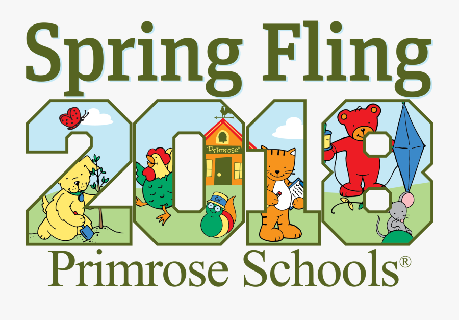 School Clip Spring - Primrose School Spring Fling, Transparent Clipart