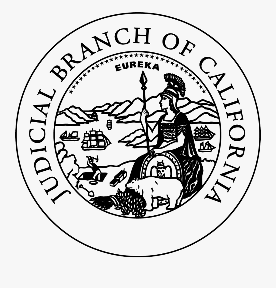 California State Seal Coloring Page - California Judicial Council, Transparent Clipart