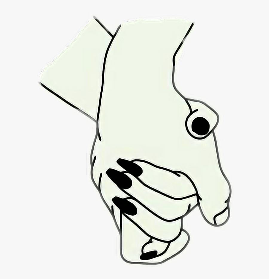#hands #love #friendsforever #friends #friendship #blackandwhite - Aesthetic Drawings Holding Hands, Transparent Clipart