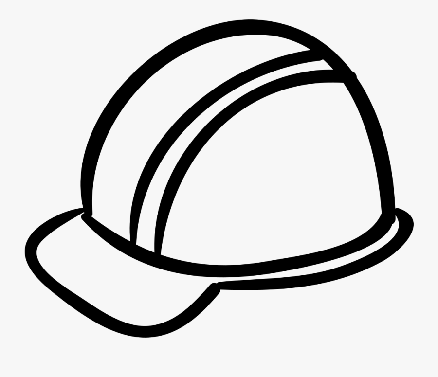 Vector Freeuse Cap Outline Hand Drawn Construction - Construction Icon Outline Png, Transparent Clipart