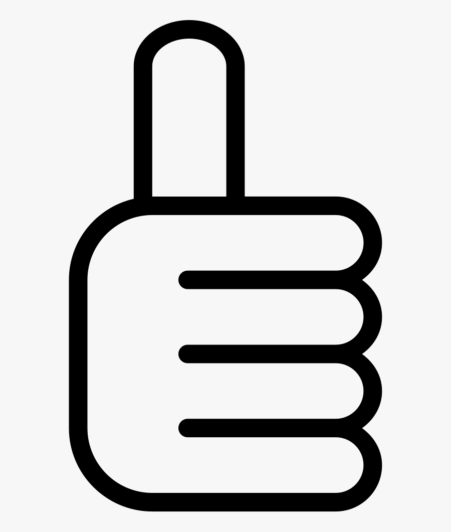 Thumb Up Hand Outline Interface Symbol Icon Free Download, Transparent Clipart