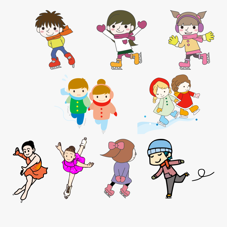 Skate Clipart Cool Person - Kids Winter Olympic Clipart, Transparent Clipart