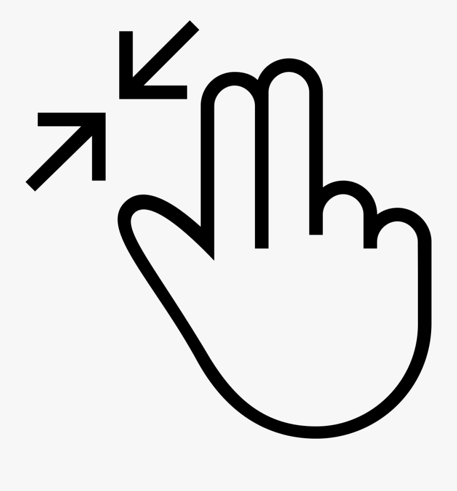 Swipe In Gesture Symbol Of Two Or Three Fingers Extended - Finger Touch Icon Png, Transparent Clipart