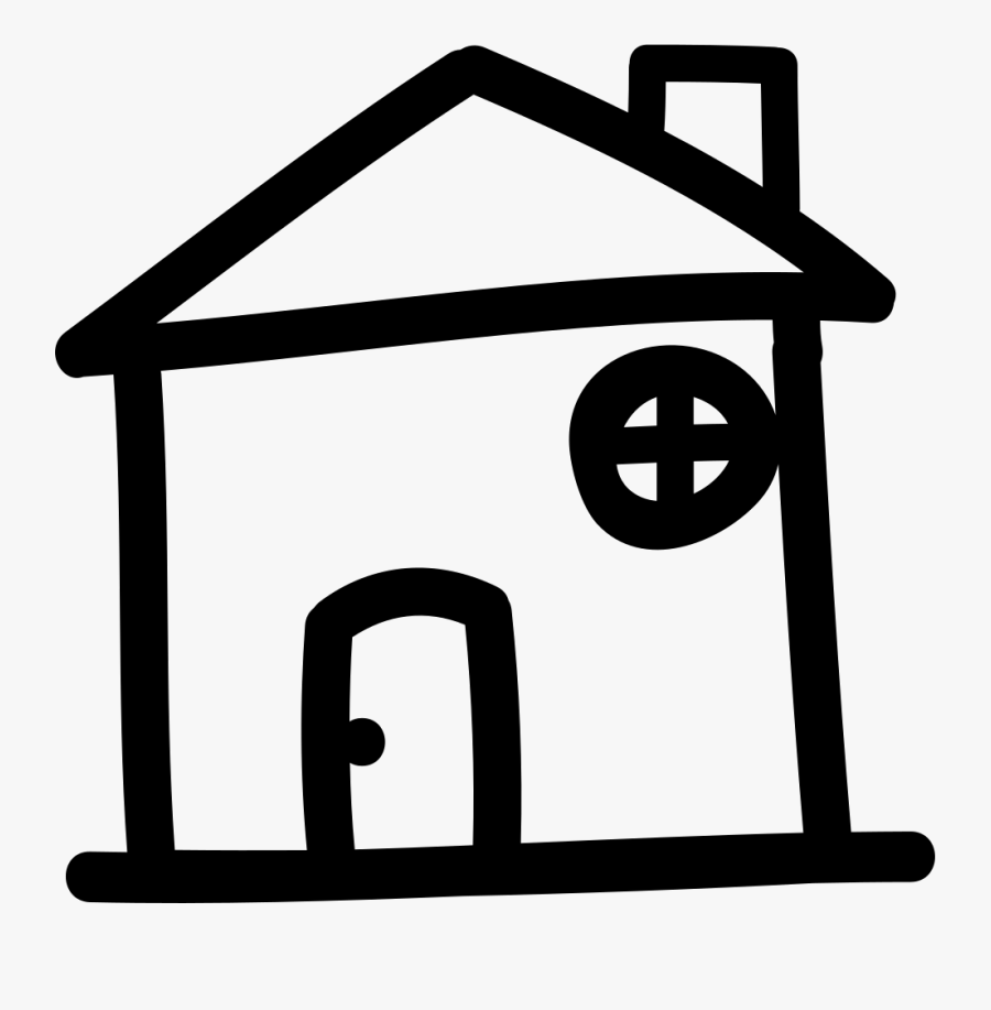 House Hand Drawn Outline - Hand Drawn Stick House, Transparent Clipart