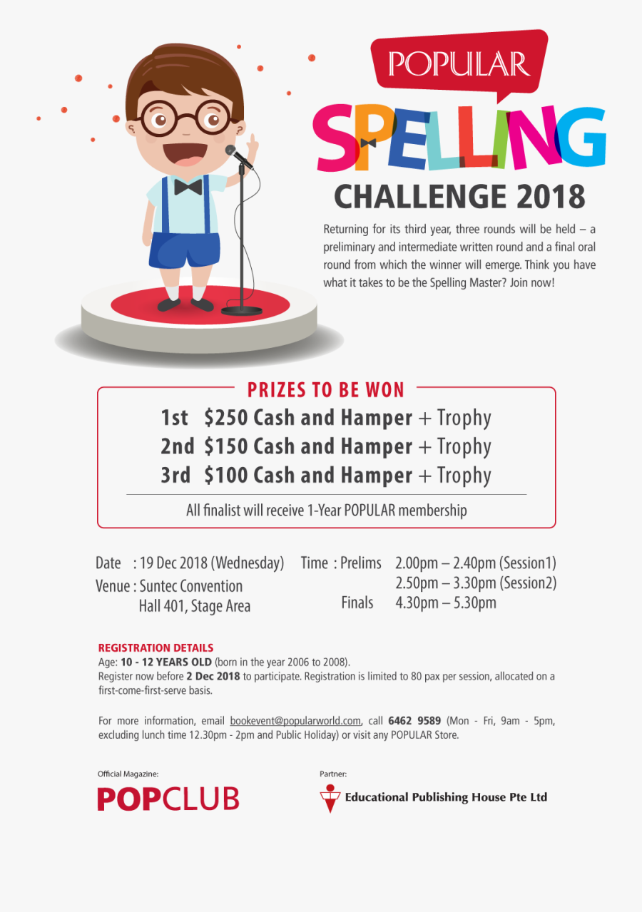 Popular Spelling Challenge - George Joseph Mercury Insurance, Transparent Clipart