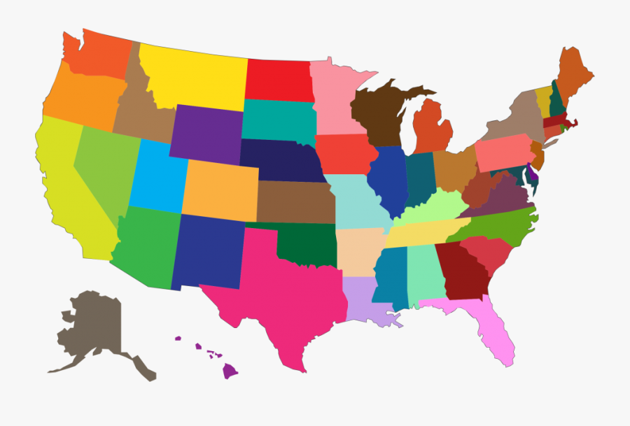 United States Clipart Cartoon Pencil And In Color United - United States Map Transparent, Transparent Clipart
