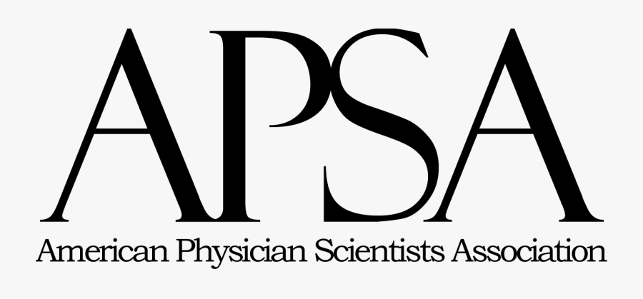 Apsa Logo Black - American Physician Scientists Association, Transparent Clipart