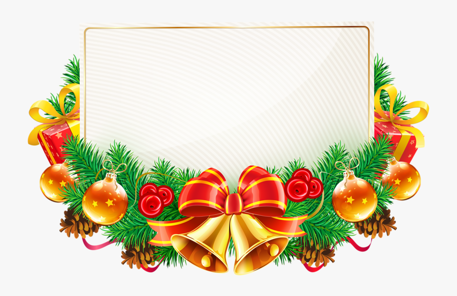 Christmas Clip Art - Transparent Background Christmas Frames, Transparent Clipart