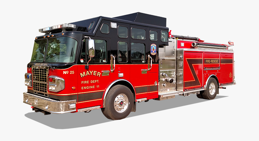 Smeal Fire Truck, Transparent Clipart