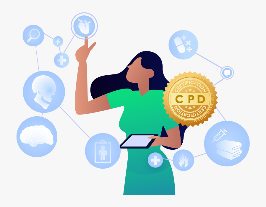 Nurse Or Midwife Selecting Cpd, Transparent Clipart