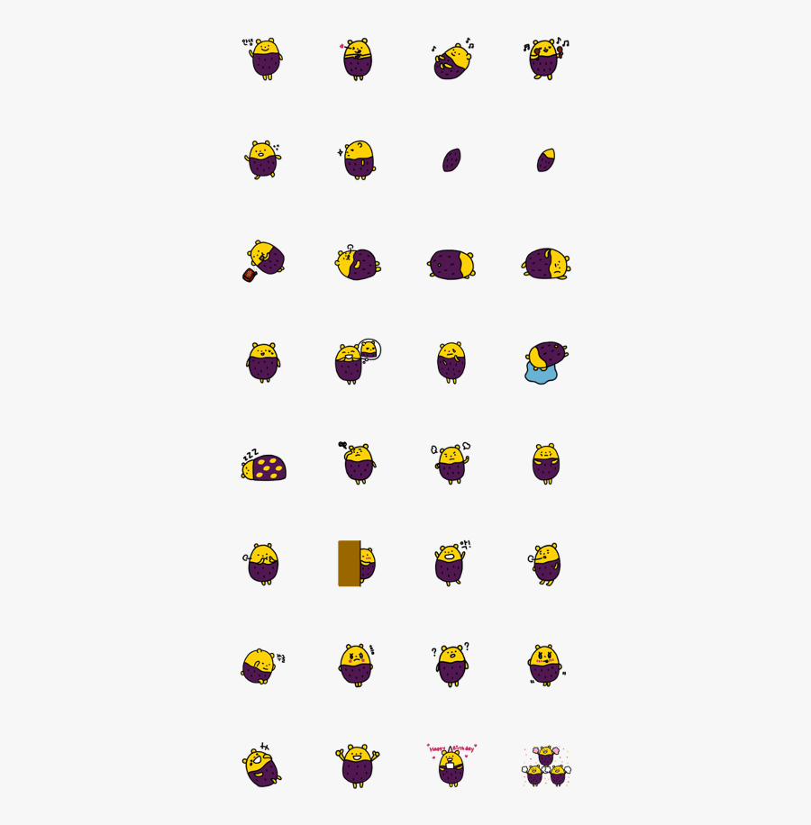 Sweet Potato Bear, Transparent Clipart