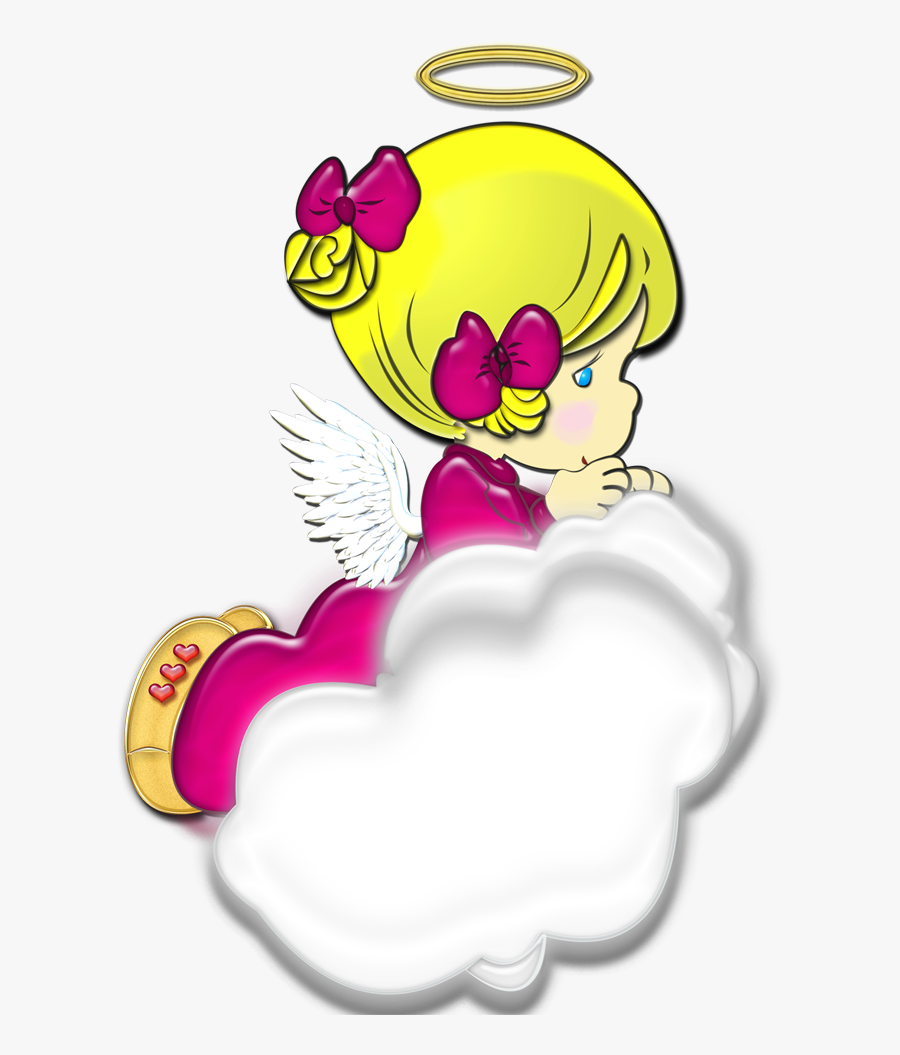 Angel On Cloud Clipart - Angel On A Cloud, Transparent Clipart