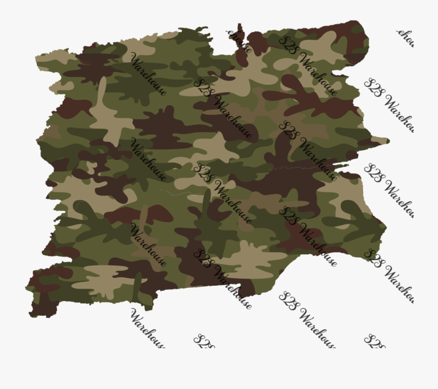 Camo Background - Army Frame, Transparent Clipart