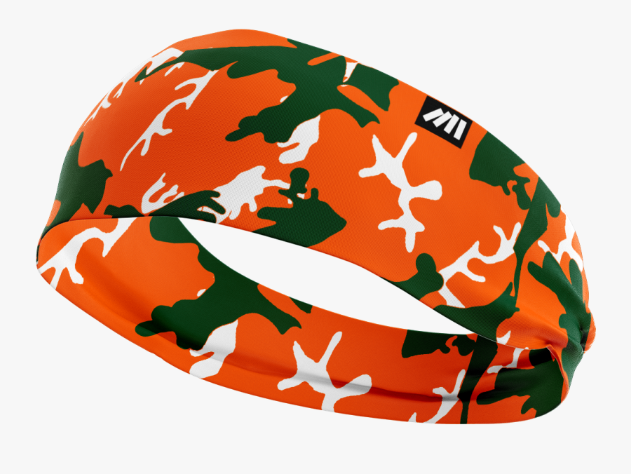 Colors Orange Green White Miami Hurricanes Crossfit - Headband, Transparent Clipart