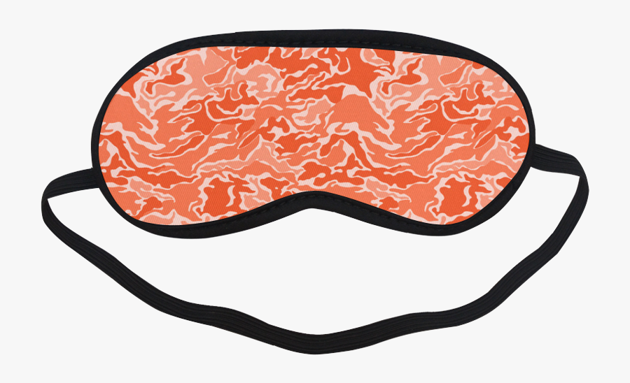 Orange Camo Camouflage Pattern Sleeping Mask - Eye Mask With Googly Eyes, Transparent Clipart
