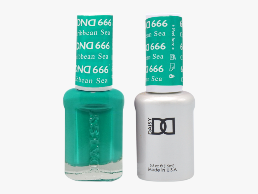 Dnd Nail Lacquer And Gel Polish, 666, Caribbean Sea, - Dnd Ferrari Red, Transparent Clipart