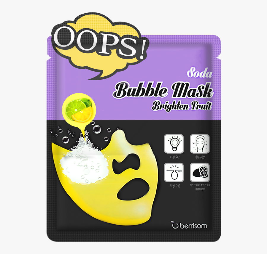 Berrisom Soda Bubble Mask Brighten Fruit, Transparent Clipart