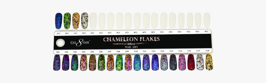 Nail Art Chameleon Flakes - Seashell Cre8tion Gel Polish, Transparent Clipart