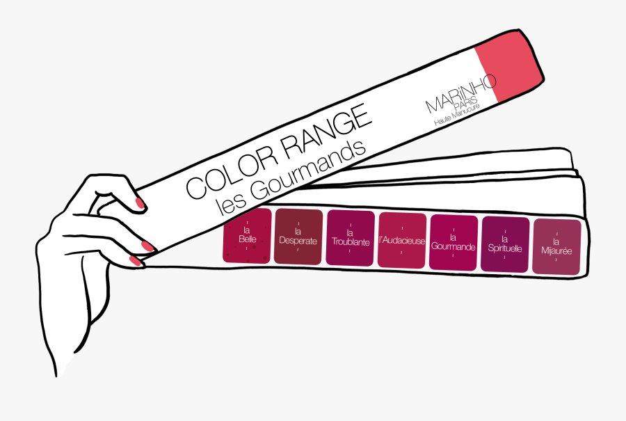 Nail Polish Color Range Marinhoparis Red Shades Pink - Paris, Transparent Clipart